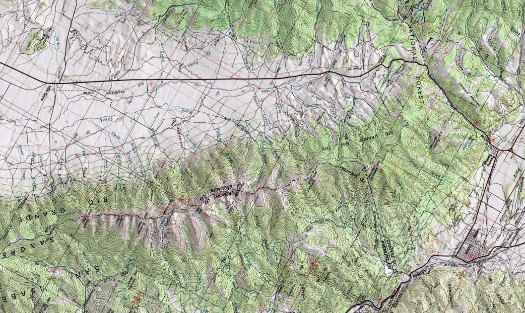 North Sangres map